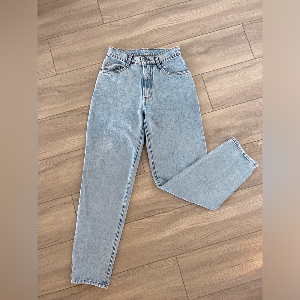 Los Angeles Apparel medium wash high waist jeans